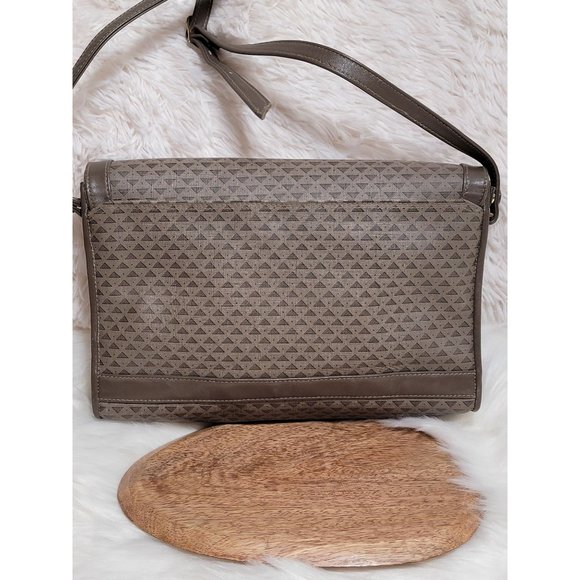 Vintage Liz Claiborn 80's Triangle Geometric Print Envelope Crossbody Handbag - Picture 3 of 10